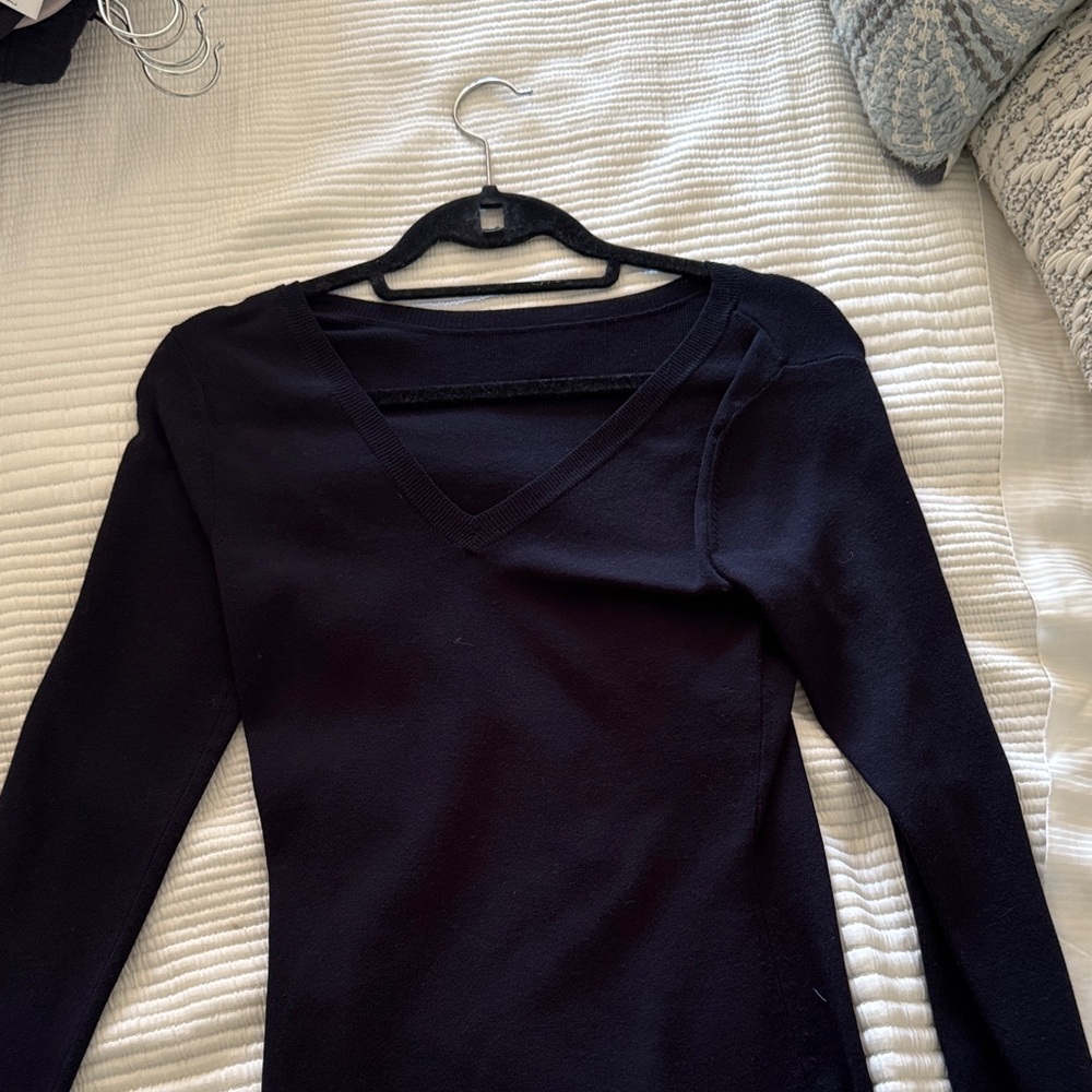 Black V-Neck Sweater